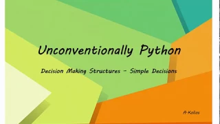 11 - Decision Structures