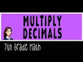 Multiplying Integer Decimals Step by Step 7th Grade Math