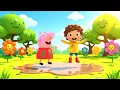 Lagu As Botas da Peppa Pig Ficaram Atoladas na Lama de Novo | Cantiga Divertida para Crianças
