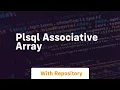 plsql associative array