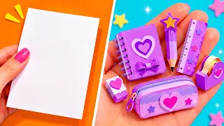 Sevimli Okul El İşleri ve Minyatür Fikirler! 🎒✨ DIY Okul Malzemeleri | 123 GO! FOOD