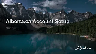 Managing your Account - Alberta ca Account for Organizations