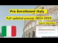 Pre enrollment Italy 2024 Full updated process How to apply for pre-enrollment in Italy MS BS