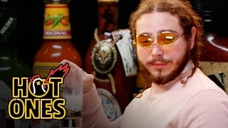 Download Post Malone Sauces on Everyone While Eating Spicy Wings | Hot Ones MP3