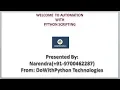 Python Scripting for Automation Day2