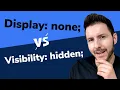 Difference Between CSS Display None and Visibility Hidden Hide Elements in CSS