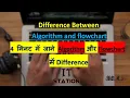 difference between algorithm and flowchart in hindi programming principles and algorithm 2022