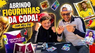 ⚽📖 ABRINDO FIGURINHAS DA COPA COM MEU PAI! 🤩🔥