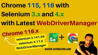 Chrome 116 with Selenium 3 x and 4 x With WebDriverManager Latest Bonigarcia WebDriverManager