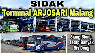 siang bolong tetap banyak bis dong sidak terminal bus arjosari malang