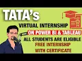 TATA Virtual Internship Power BI Tableau Free Certificate Anyone can Register