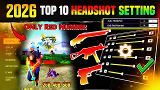 2026 Auto Headshot Setting For Free Fire Max 🔥 l Best Headshot Sensitivity Free Fire 