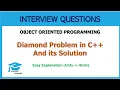 Diamond Problem and its Solution in C Interview Questions OOP Urdu Hindi