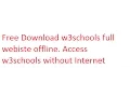 W3schools Full Website Offline Free Download