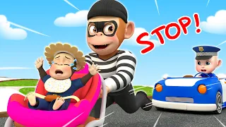 Stop! Bad Monkey Took the Baby🐵🚨| Police Chase the Thief | Rosoo Nursery Rhymes & Kids Songs