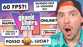 RISPONDO alle VOSTRE DOMANDE su GTA VI 🔥 - (60 FPS? VERSIONE PC, LUCIA ecc!)