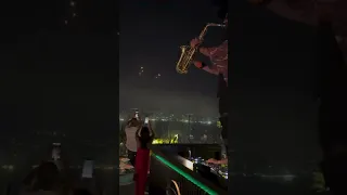 Lebanon Rooftop Bar Iran Missile Attack On Israel Waves And Wavs Ft Alain Otayek On Saxophone 