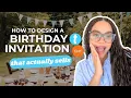 Birt ay Invitation Template Tutorial Editable Birt ay Templates to Sell on Etsy