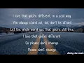 Lagu Different - James TW (lyrics)