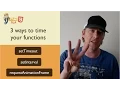javascript setTimeout setInterval and requestAnimationFrame PART ONE
