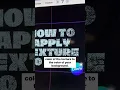How to apply texture to text in Canva