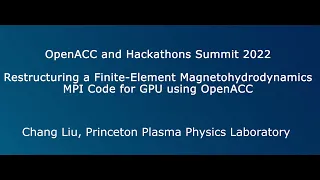 Restructuring a Finite Element Magnetohydrodynamics MPI Code for GPU using OpenACC