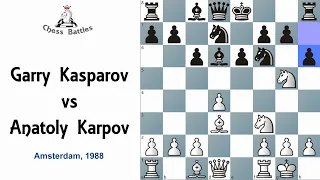 Kasparov vs Karpov - 1988 Amsterdam, round 11.