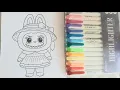 LABUBU New coloring pages labubu in a Hat Coloring