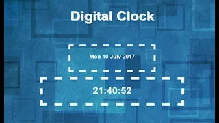 Digital Clock Using Javascript Css Digital Clock With Date How To Get Current Time In Javascript