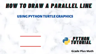 How to draw a parallel line using turtle graphics in python