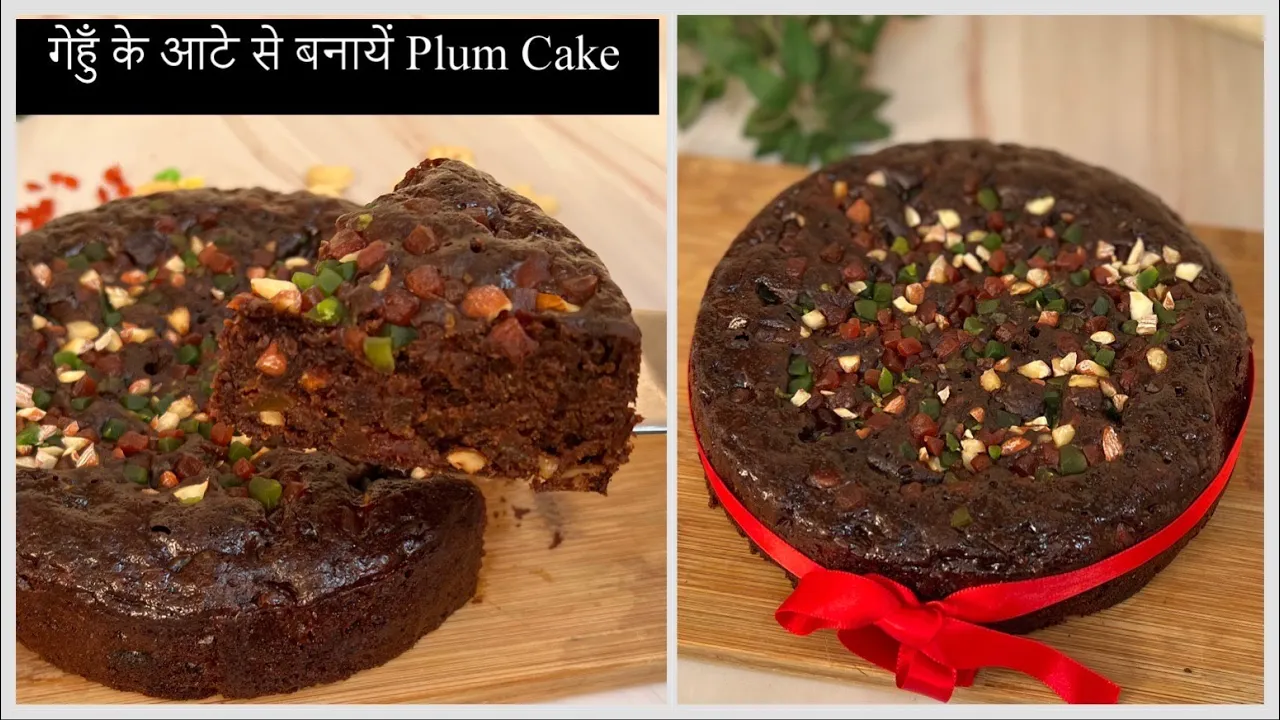 Christmas Special Atta Plum Cake In Kadai  No Maida, No Eggs, No Oven Plum Cake   Christmas Special