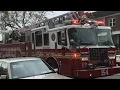 MAJOR AIRHORN ALERT FDNY Engine 307 and FDNY Ladder 154 Responding down 77 street urgently