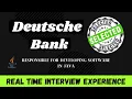 Deutsche Bank Real-Time Interview Experience Insights and Tips Java Interview