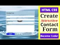 HTML CSS Attractive Contact Form Project Simple HTML CSS Projects Learn to Create Simple Form