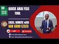 Microsoft Excel Quick Analysis Tool