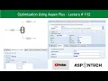 Optimization of a separation system to separate a binary mixture using Aspen Plus - Lecture 112