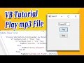 Play mp3 File - Visual Basic
