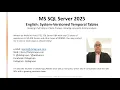 MS SQL Server English System-Versioned Temporal Tables