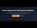 Service Department Operational Optimization Simulator