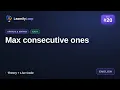 Max consecutive ones Explained Step by Step DSA for Beginners