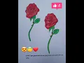 Lagu ||#haw how to make Rose drawing||.❤😍