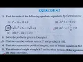 CBSE CLASS 10 MATHS EXERCISE 4 2 SOLUTIONS CHAPTER 4 QUADRATIC EQUATION
