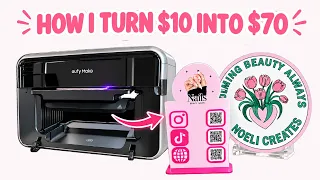 I Turned a $10 Blank Into a $70 Product! ✨ | Make High-Profit Acrylic Signs With eufyMake E1 Printer