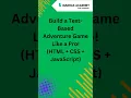 Build a Text-Based Adventure Game in 60 Seconds JavaScript Mini App
