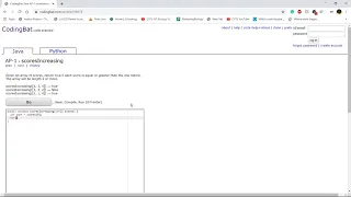 AP-1 scoresIncreasing Java Tutorial Codingbat com