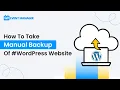 How To Take Manual Backup Of Website