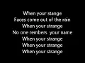 the doors people are strange lyrics