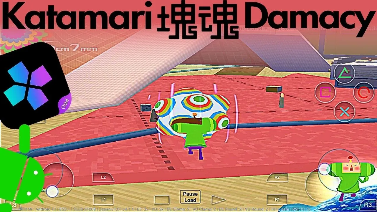 Katamari Damacy - PS2 Emulator Android Gameplay [Damon Ps2 PRO] - Katamari Damacy Game APK Mobile