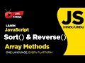 JavaScript Sort and Reverse Array Methods - Tutorial