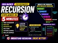 Recursion Explained in 5 Minutes Base Case Recursive Case DSA Basics for Beginners